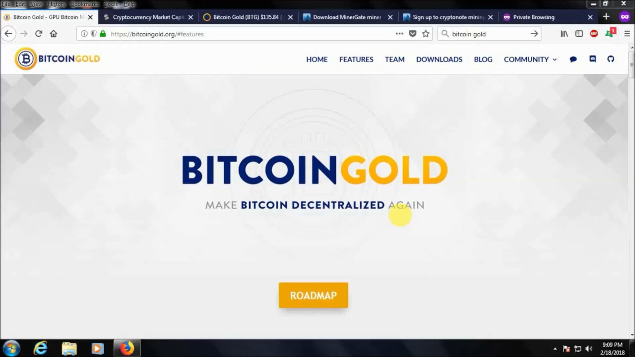 bitcoin gold minergate